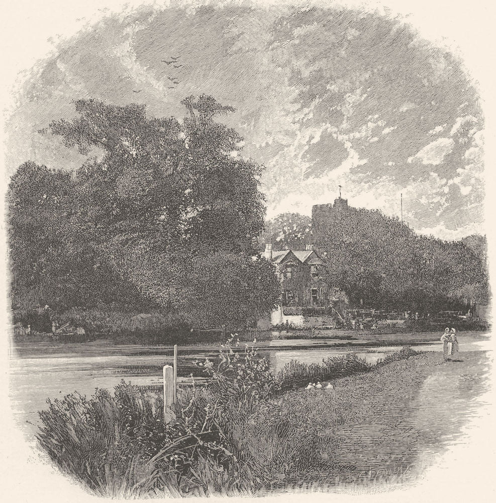 BERKSHIRE. Cookham 1901 old antique vintage print picture